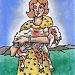 Farm Girl with Doeling